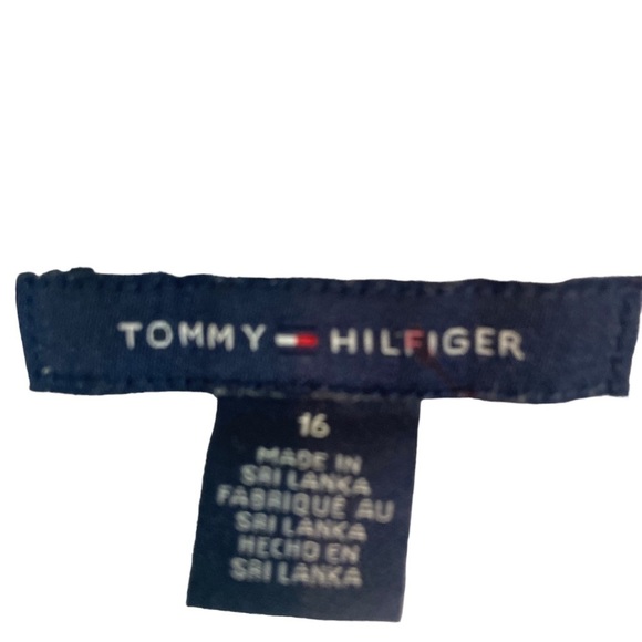 Tommy Hilfiger white 100% cotton cargo cropped pant with belt loops size 16 - Picture 9 of 10